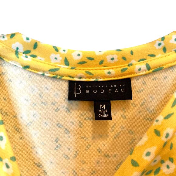 B Collection By Bobeau Yellow Floral Sleeveless Maxi Dress M - Picture 4 of 9